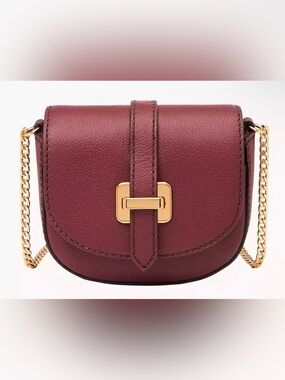 Fossil Emery Micro Crossbody in Wine Leather